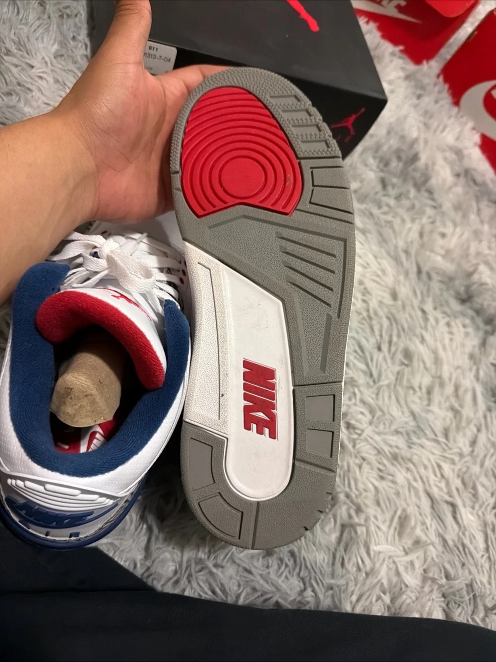 Jordan Air Jordan 3 Retro OG True Blue Mid Top 2016 854262-106 Size 12 VNDS